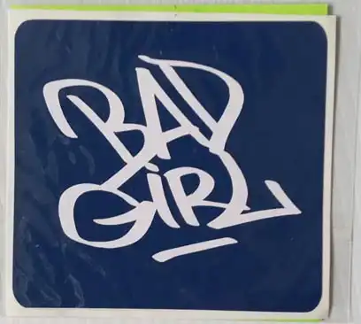 Bad girl colour sticker