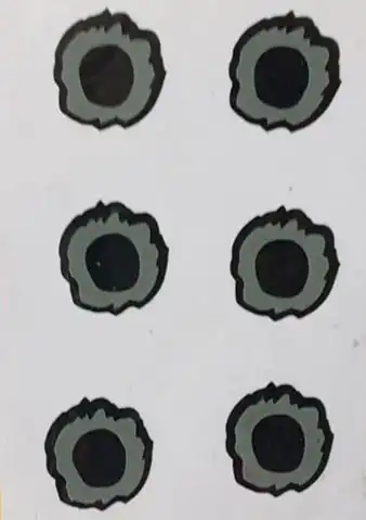 Decorative bullet hole stickers
