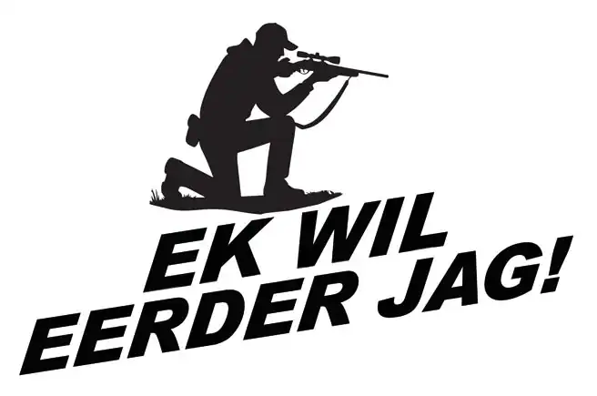 Ek wil eerder jag decal
