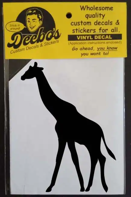 Giraffe silhouette decal