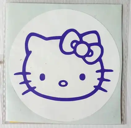 Hello Kitty licence disk holder sticker