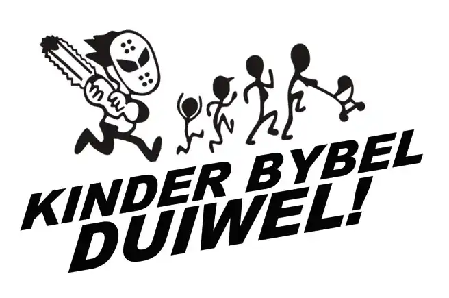 Kinder bybel duiwel decal