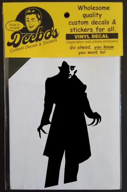 Halloween monster creature with scissor hands decal