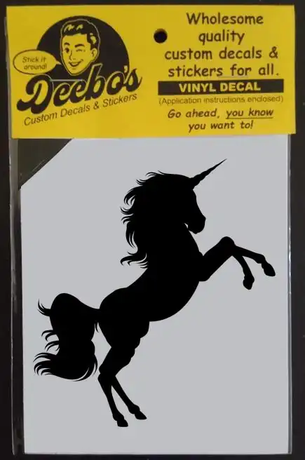 Silhouette unicorn decal