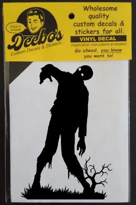Halloween walking zombie silhouette decal